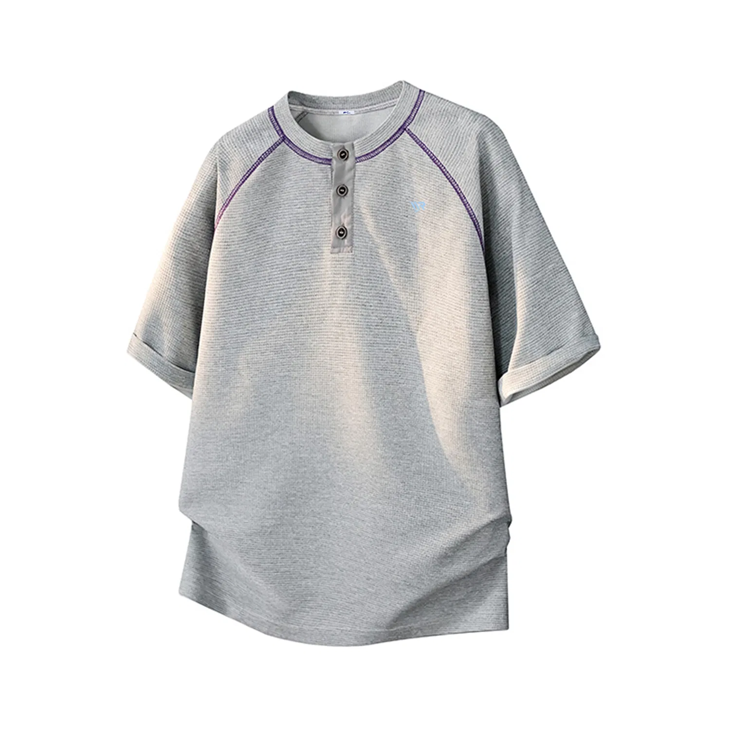 Детская футболка с воротником-стойкой, белая, Henry Collar Thin Straight Fit, WARRIOR — фото 4