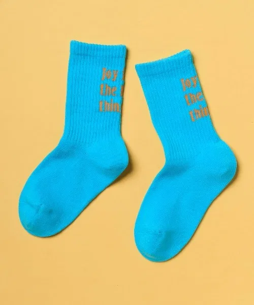 Детские носки с неоновым принтом и надписью на спине, модель Ameri, tutuanna, Turquoise Blue