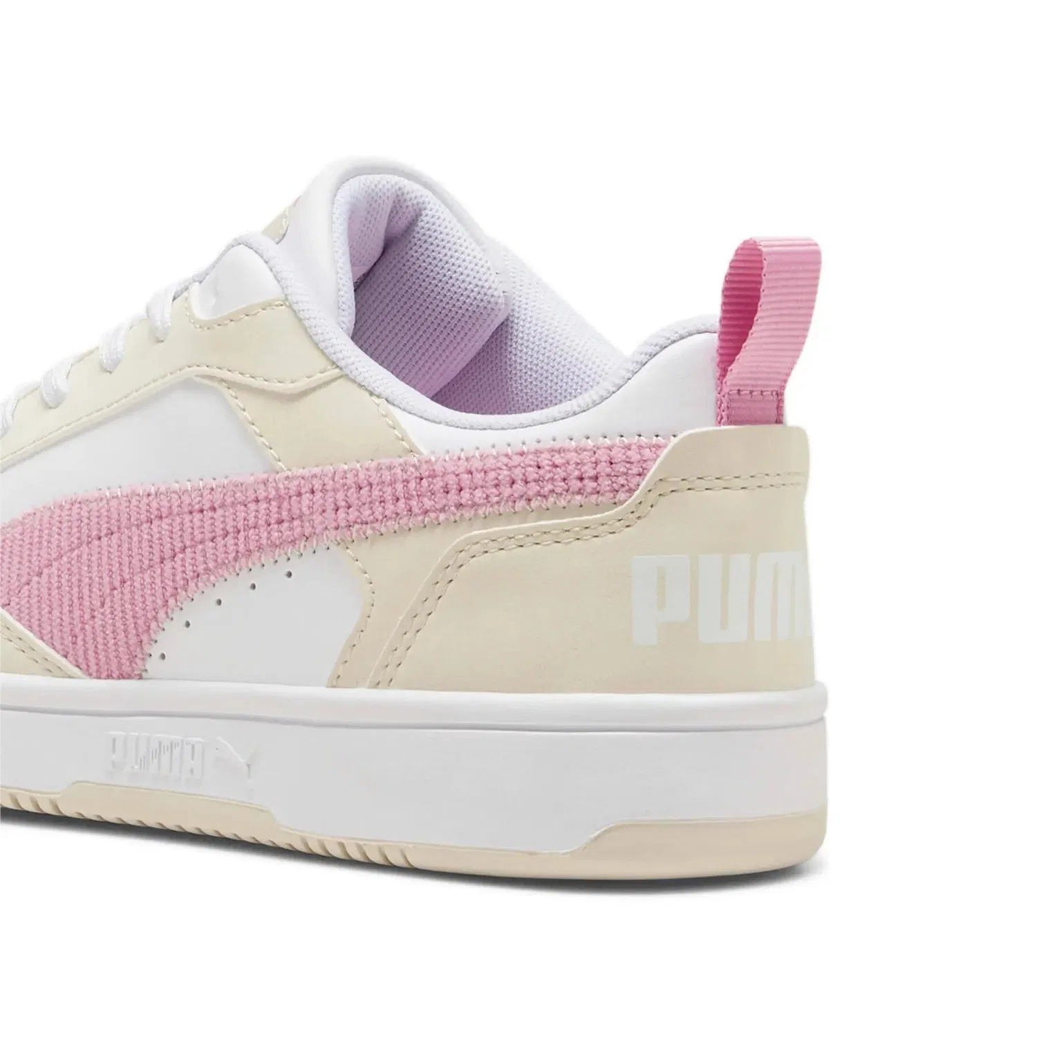 Детские кроссовки с принтом Rebound V6 Lo Cord Puma, Weiss — фото 4