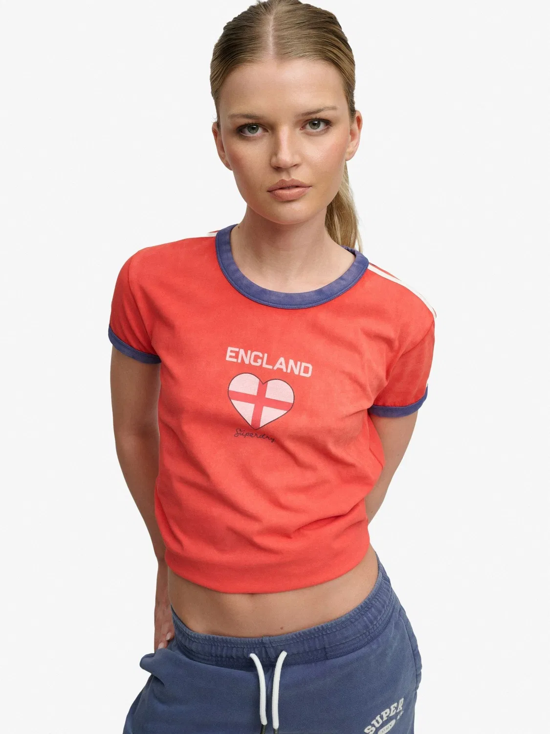 Футболка с принтом, Athletic Football Stripe Superdry, красный