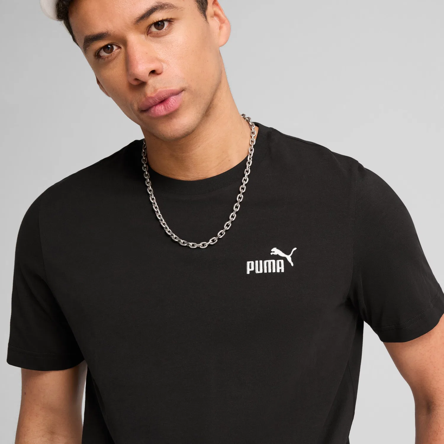 Детская хлопковая футболка с логотипом PUMA, PUMA Black — фото 3