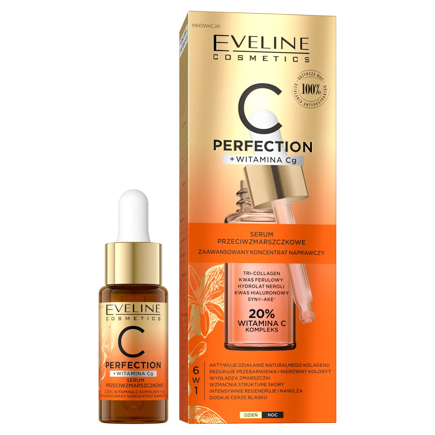 

Eveline Cosmetics C-Perfection Сыворотка для лица против морщин, 18 мл
