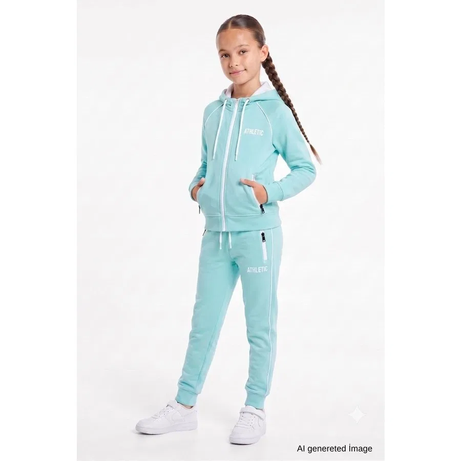 Детский спортивный костюм с капюшоном и принтом Athletic, Pina Kids, Черный — фото 3