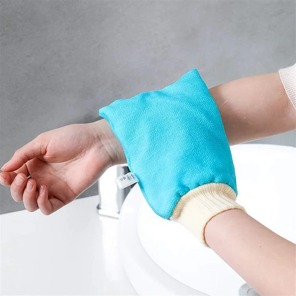 Generic Эксфолиирующие перчатки для ванны, двусторонние, 2 шт, Blue-2 Packs — фото 4