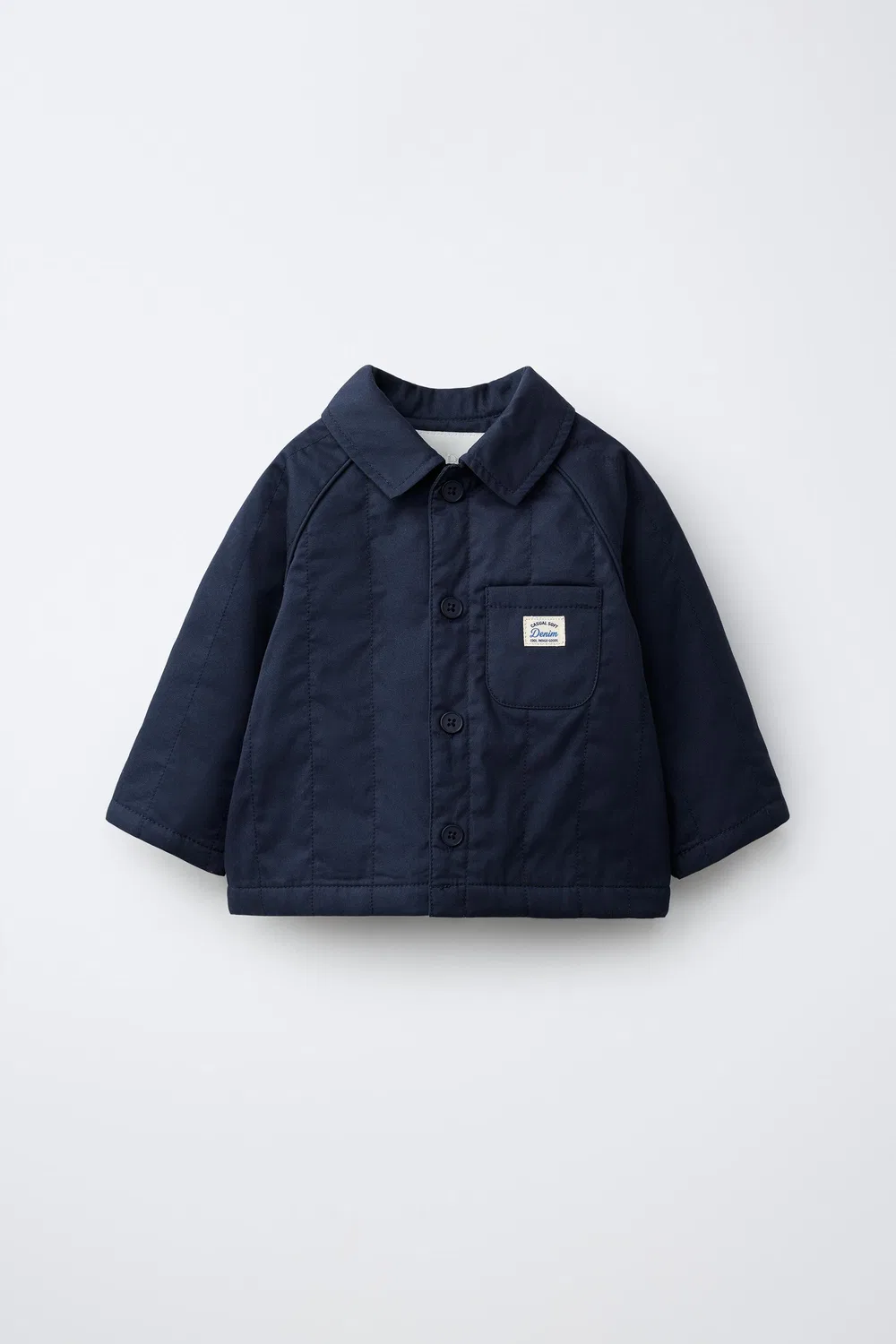 Куртка-пуховик с маркировкой ZARA, Blue/Indigo
