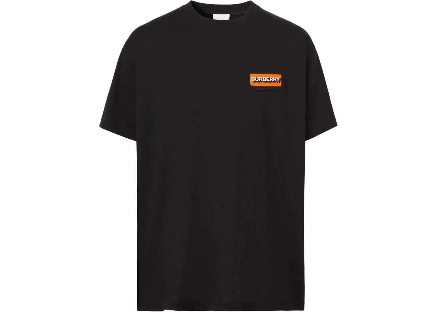 Мужская футболка оверсайз с аппликацией Burberry, Black/Orange