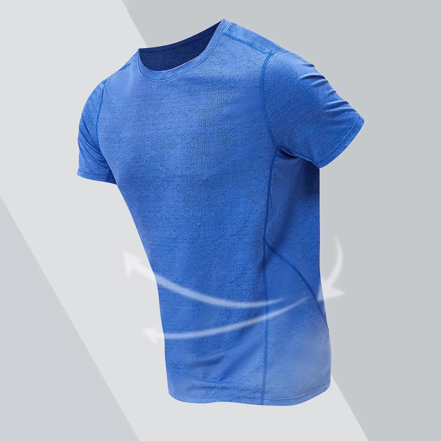 Мужская футболка с коротким рукавом для бега Mesh, Blue — фото 4