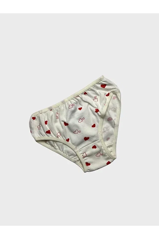 Детский комплект нижнего белья для девочек с принтом Heart Elmas Kids, White — фото 4