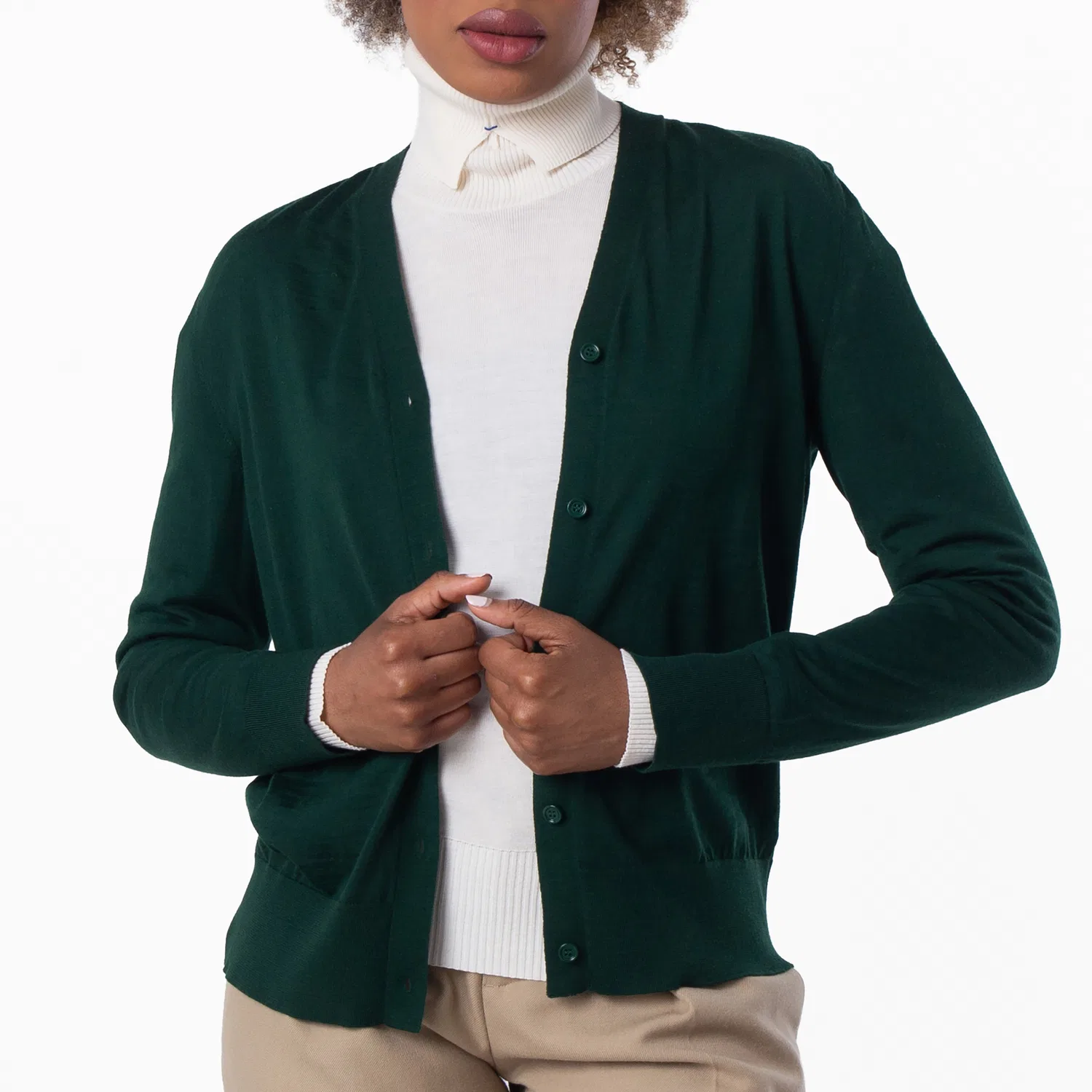 Кардиган женский шерстяной с V-образным вырезом V-Neck Wool Knit Cardigan Burberry, Ivy
