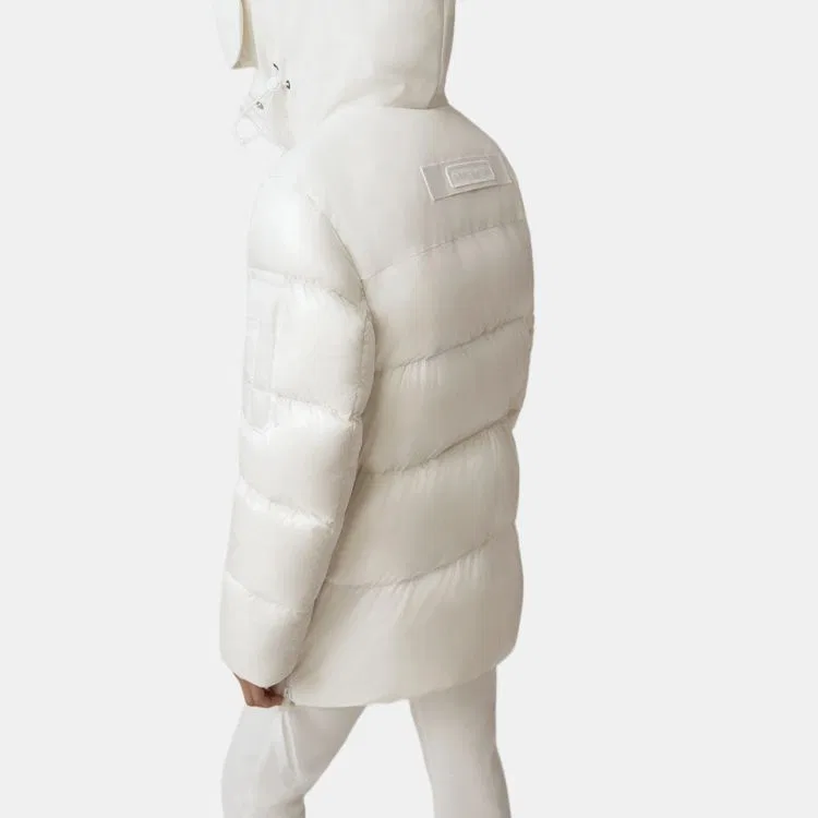 Женский пуховик парка с длинным рукавом Canada Goose Expedition Collection SS22, Beige Gray — фото 4