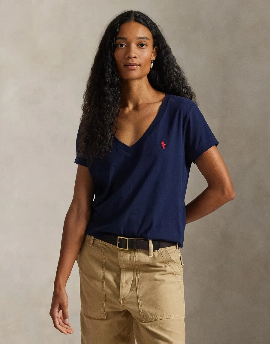 Футболка Polo Ralph Lauren синего цвета — фото 2