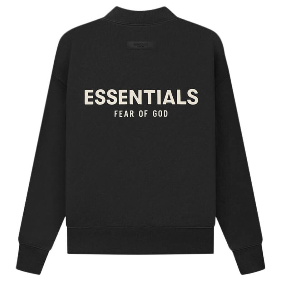 Свитшот Fear of God Essentials Kids Crewneck Stretch Limo, черный — фото 2
