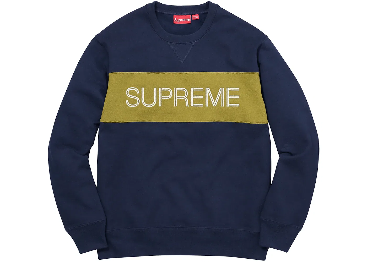 Мужской свитшот с панельными вставками Supreme, Navy