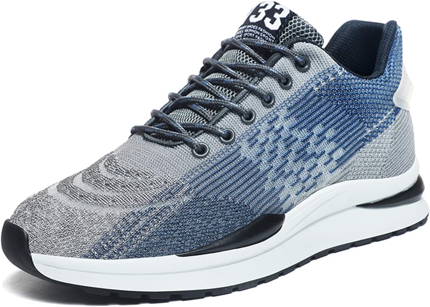 

Кроссовки CERYTHRINA Men Elevator, спортивная обувь с невидимым увеличением роста на 6 см, шнуровка, модные кроссовки, синий