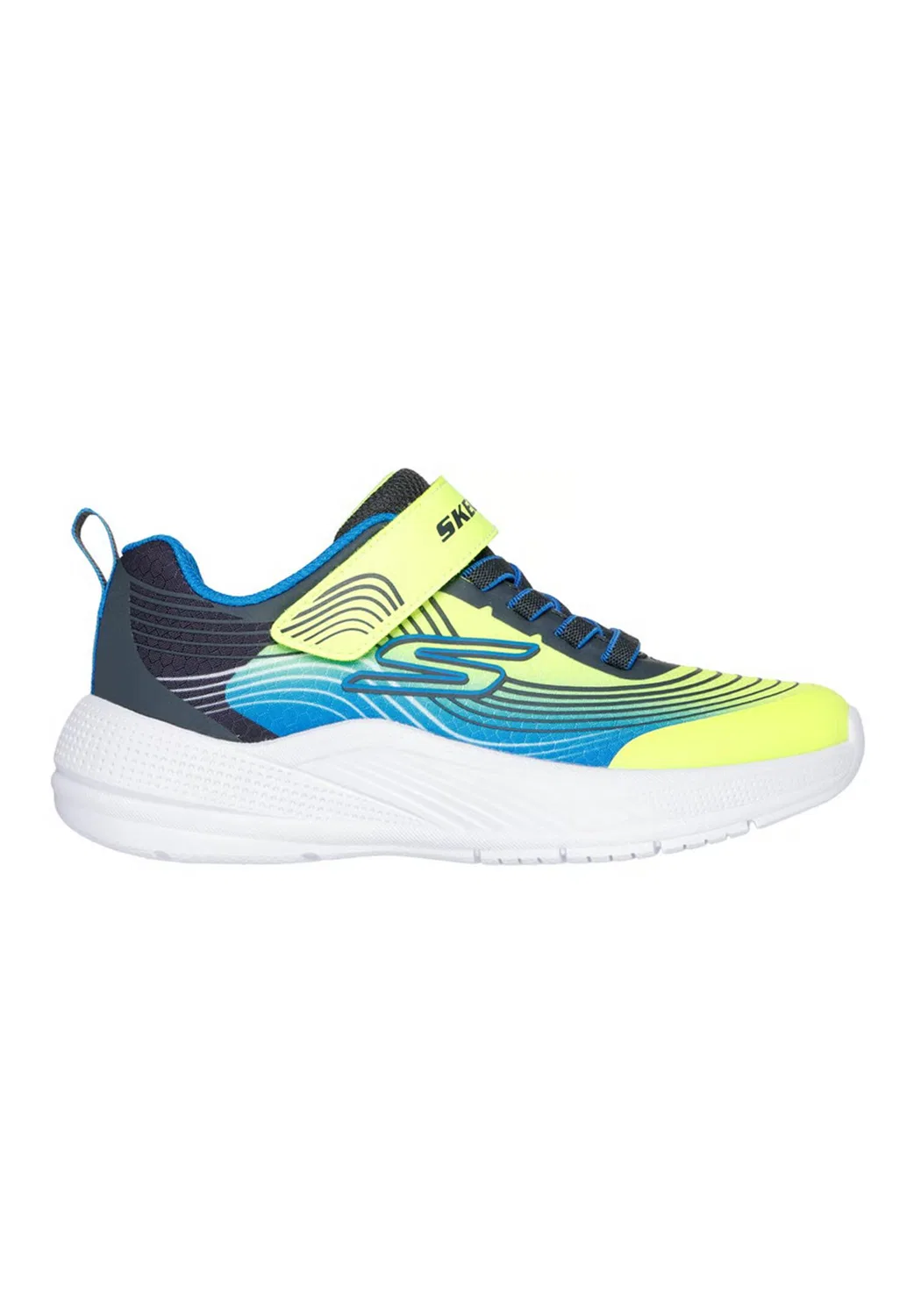 Детские кроссовки для мальчиков с дышащим верхом Microspec Advance Skechers, Yellow Blue — фото 2