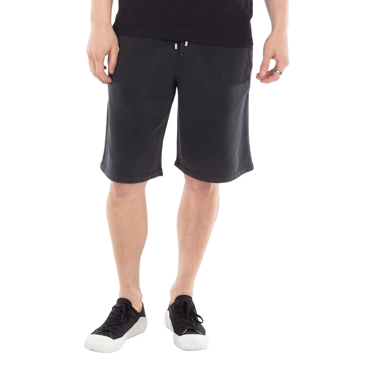 Шорты хлопковые с вышитым логотипом Logo-Embroidered Cotton Shorts Balmain, Gris/Gris