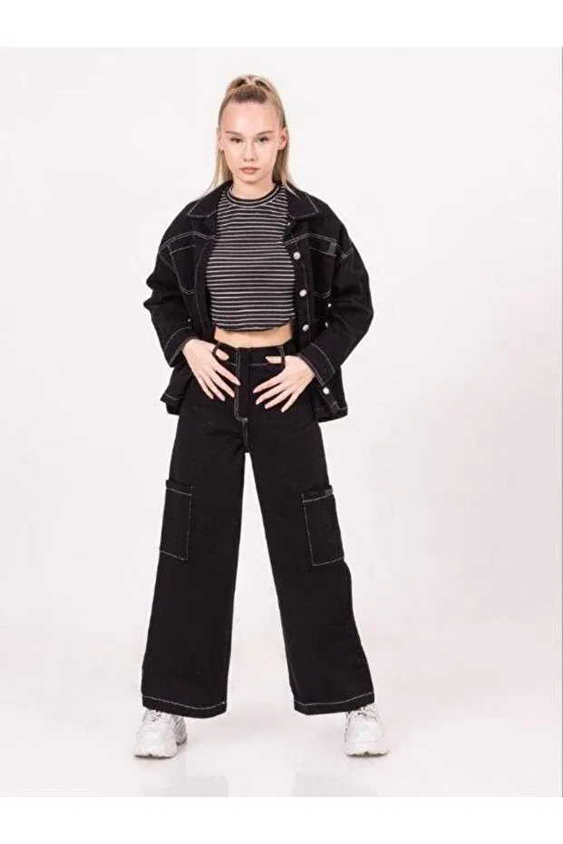 Детская куртка для девочек с длинным рукавом Zekids, Black — фото 2