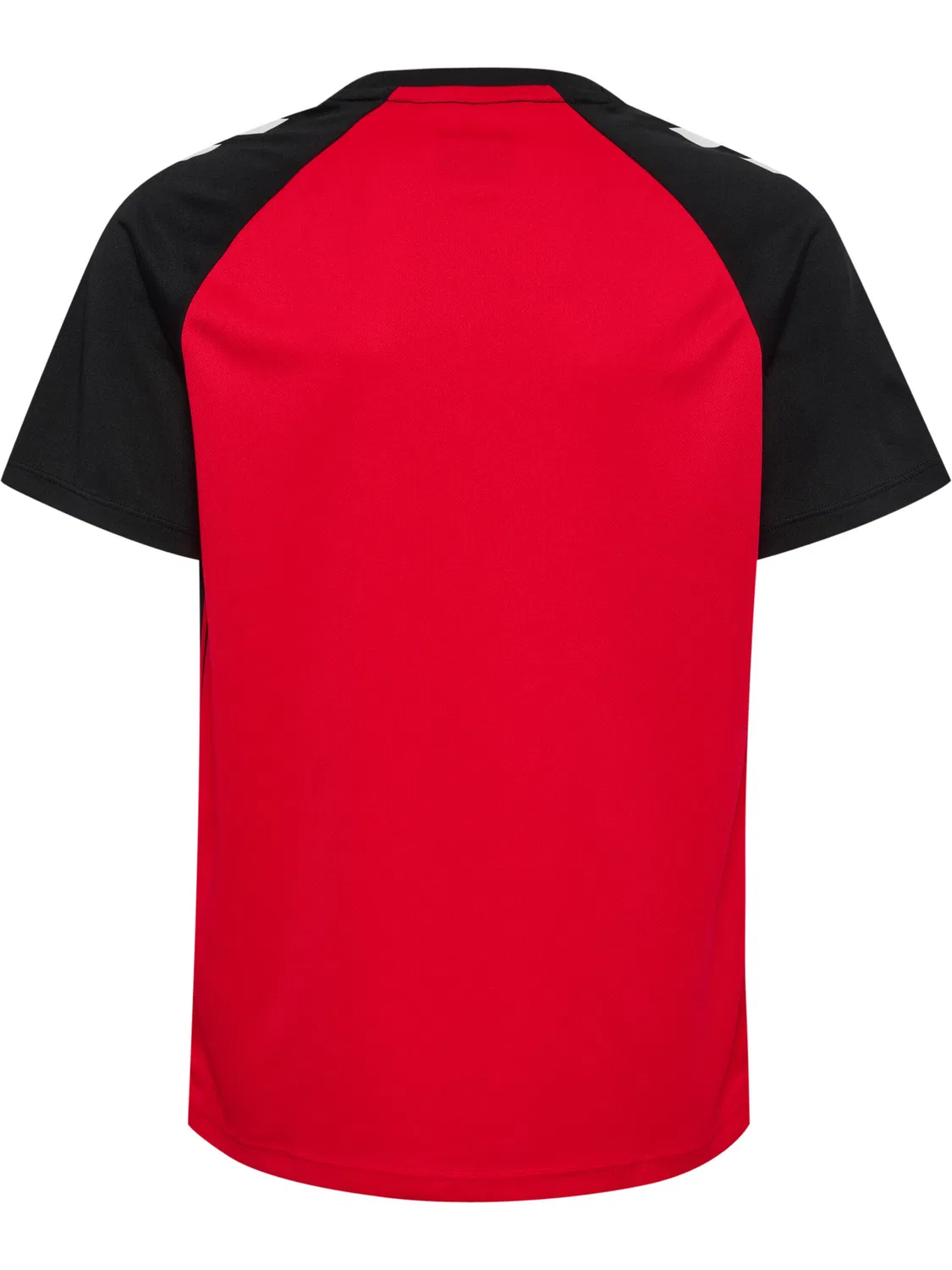 Детская футболка с коротким рукавом реглан Hmlmatch Striped Jersey S/S Kids Hummel, Rot Schwarz — фото 2