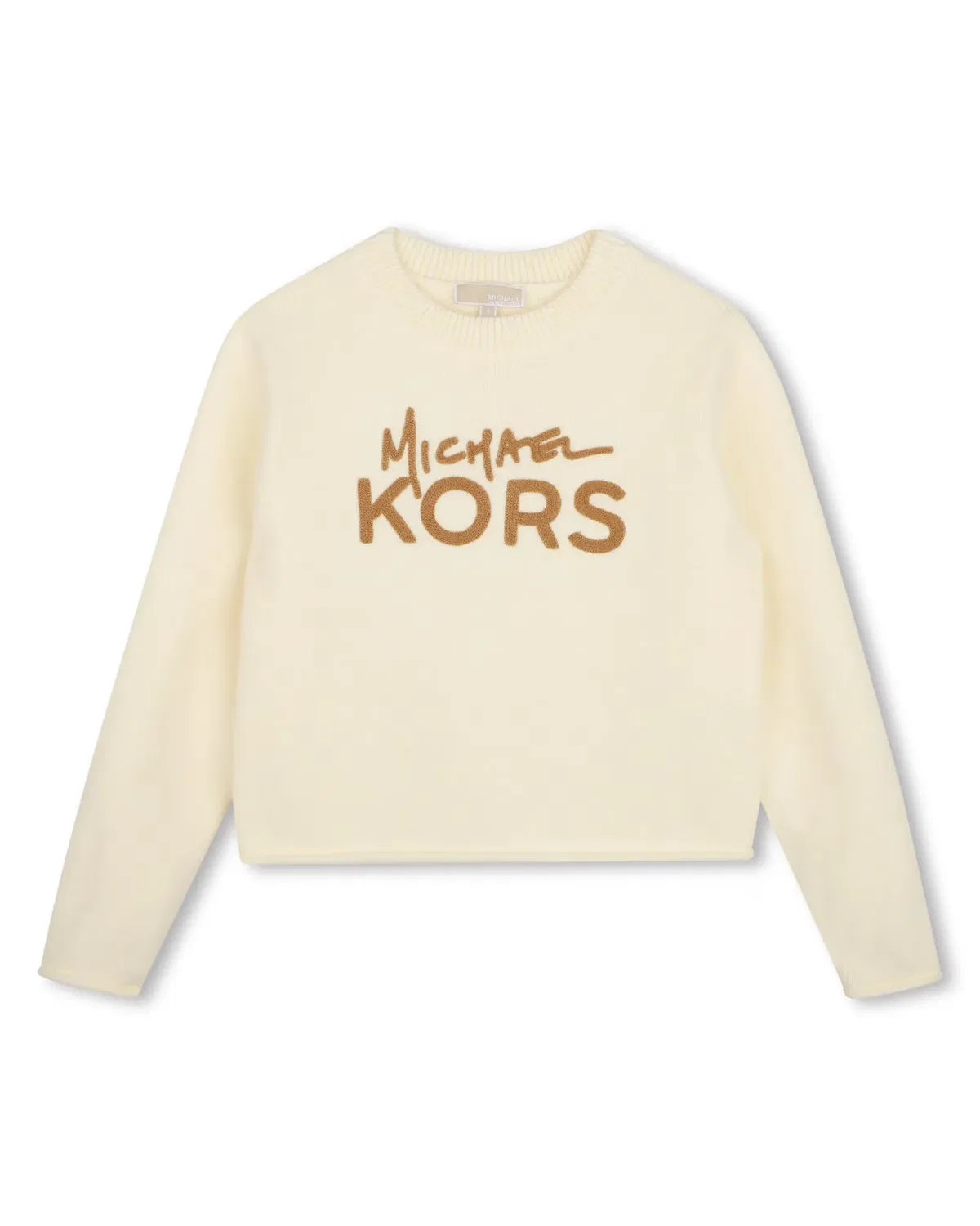 Детский джемпер для девочек с принтом Michael Kors, Crema