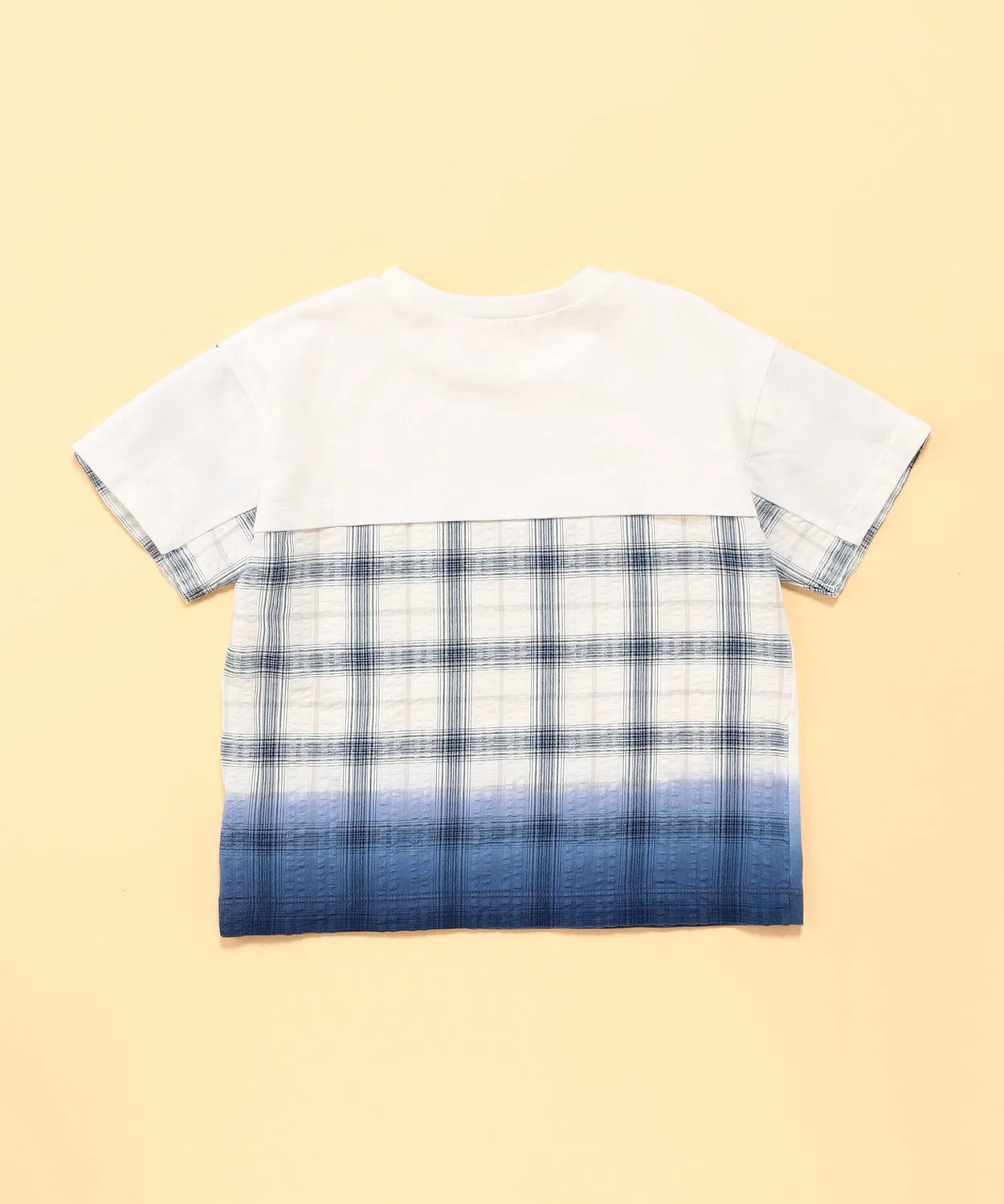 Детская футболка с коротким рукавом, с принтом, модель Soccer Check Gradient COMME CA ISM, Navy — фото 2
