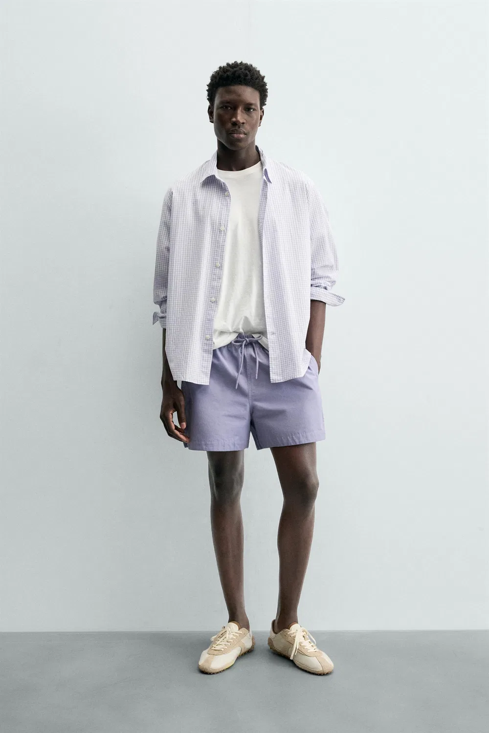Короткие плавательные шорты ZARA, Lavender