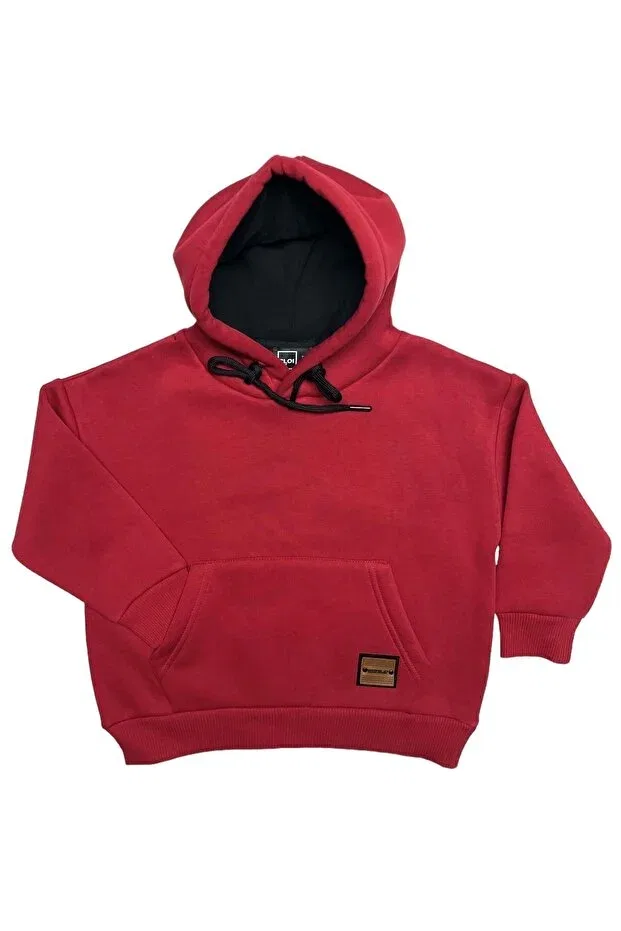 Детские свитшот-худи оверсайз с капюшоном Cloise, Red — фото 4