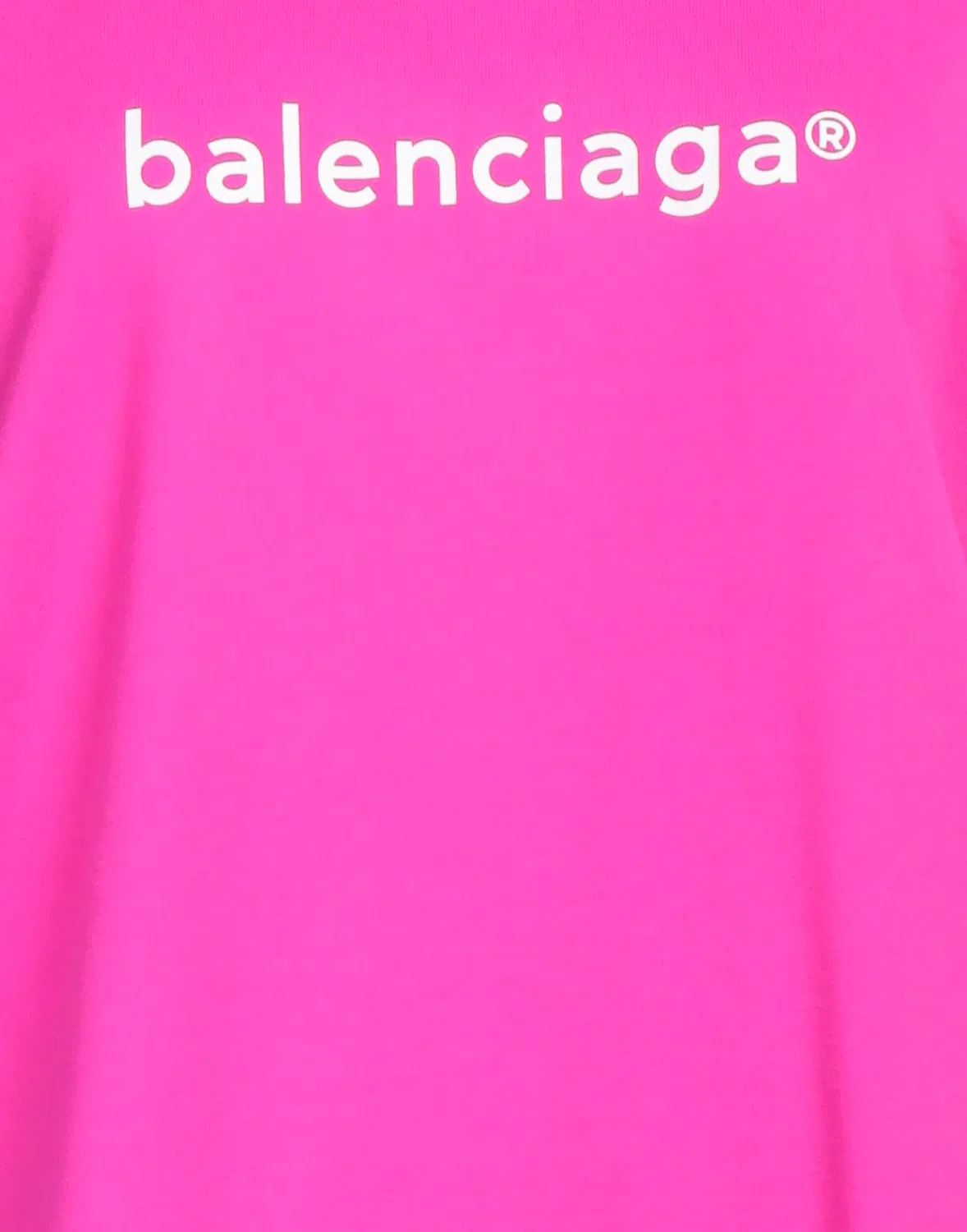 Женская футболка свободного кроя с принтом Balenciaga, фуксия — фото 4