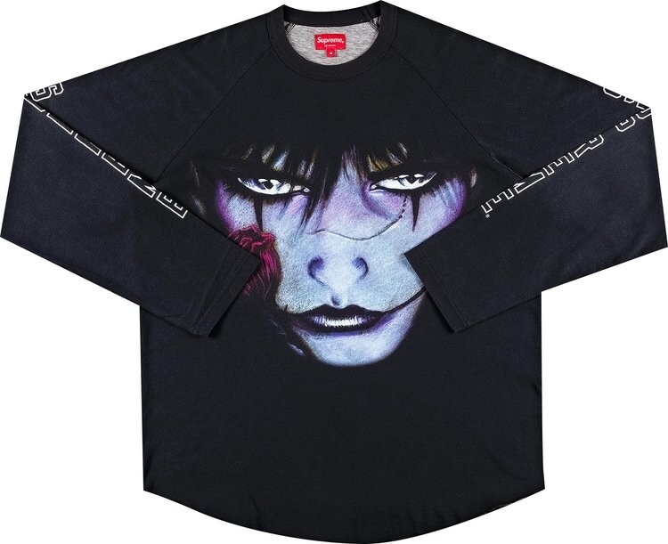 

Лонгслив Supreme x The Crow Raglan Long-Sleeve Top 'Black Eyes', черный