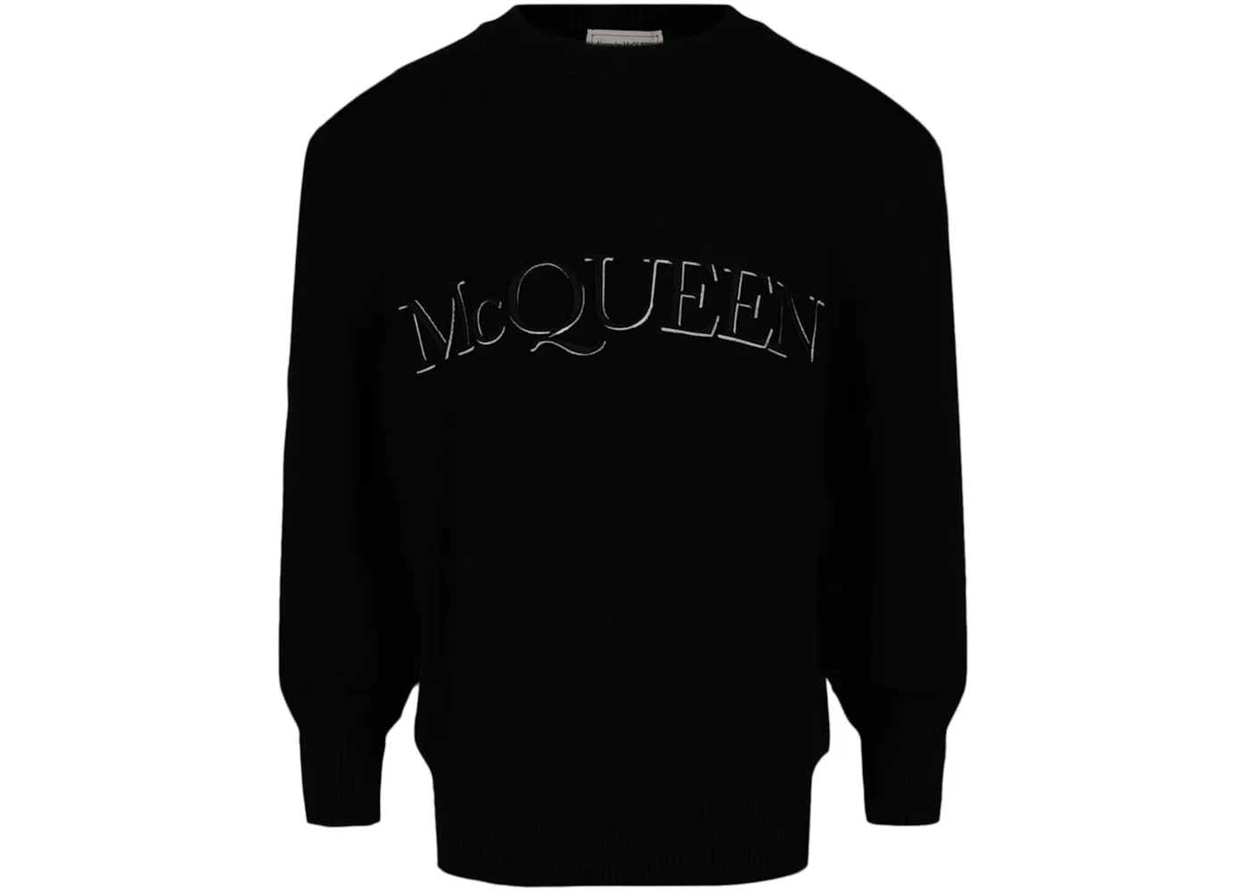 Мужской свитер с вышивкой Alexander McQueen Sweater, Black White