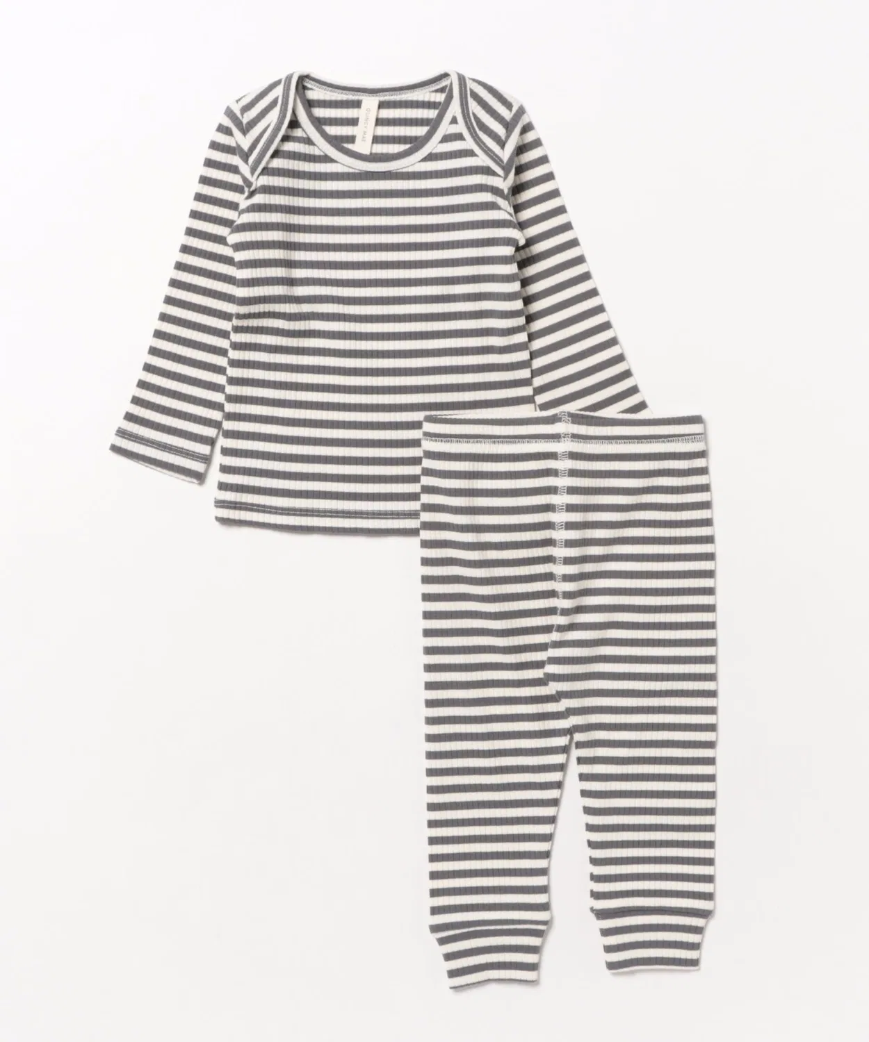 Детский комплект из лонгслива и леггинсов Indigo Stripe Quincy Mae, White Blue