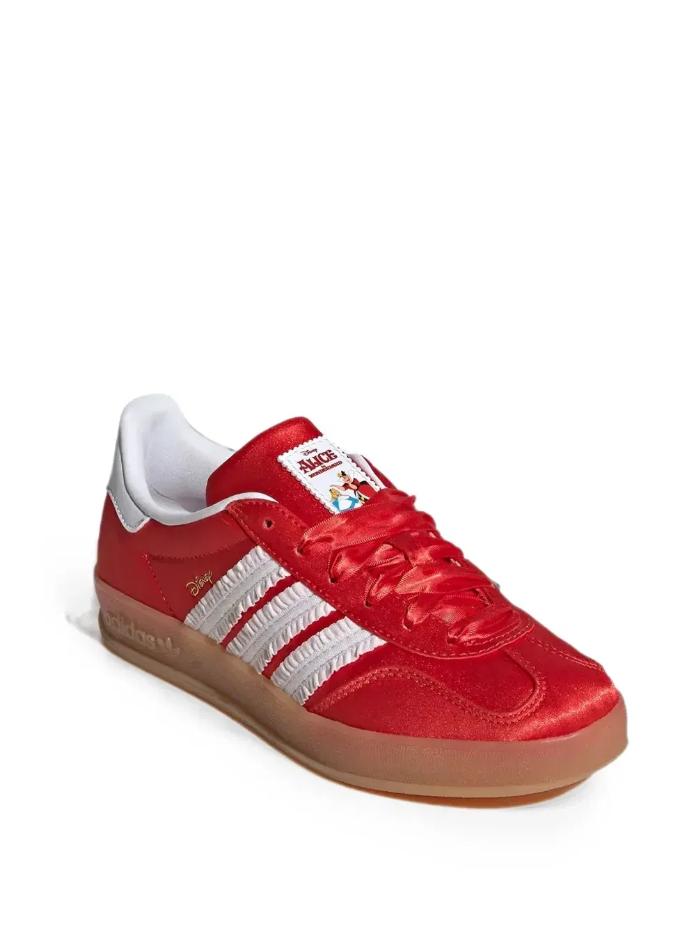 Детские кроссовки X Disney Alice in Wonderland Gazelle с рюшами Adidas Kids, красный — фото 3