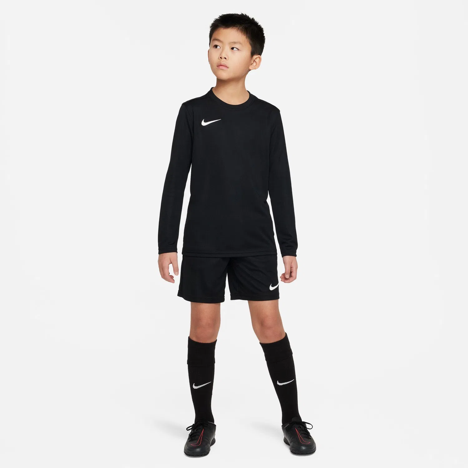 Детская футболка с длинным рукавом Park VII LS Nike, Schwarz Weiss — фото 3