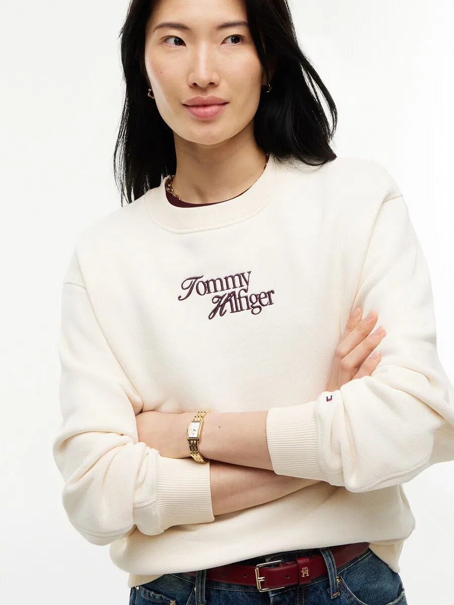 Толстовка TOMMY HILFIGER светло-бежевого цвета — фото 3