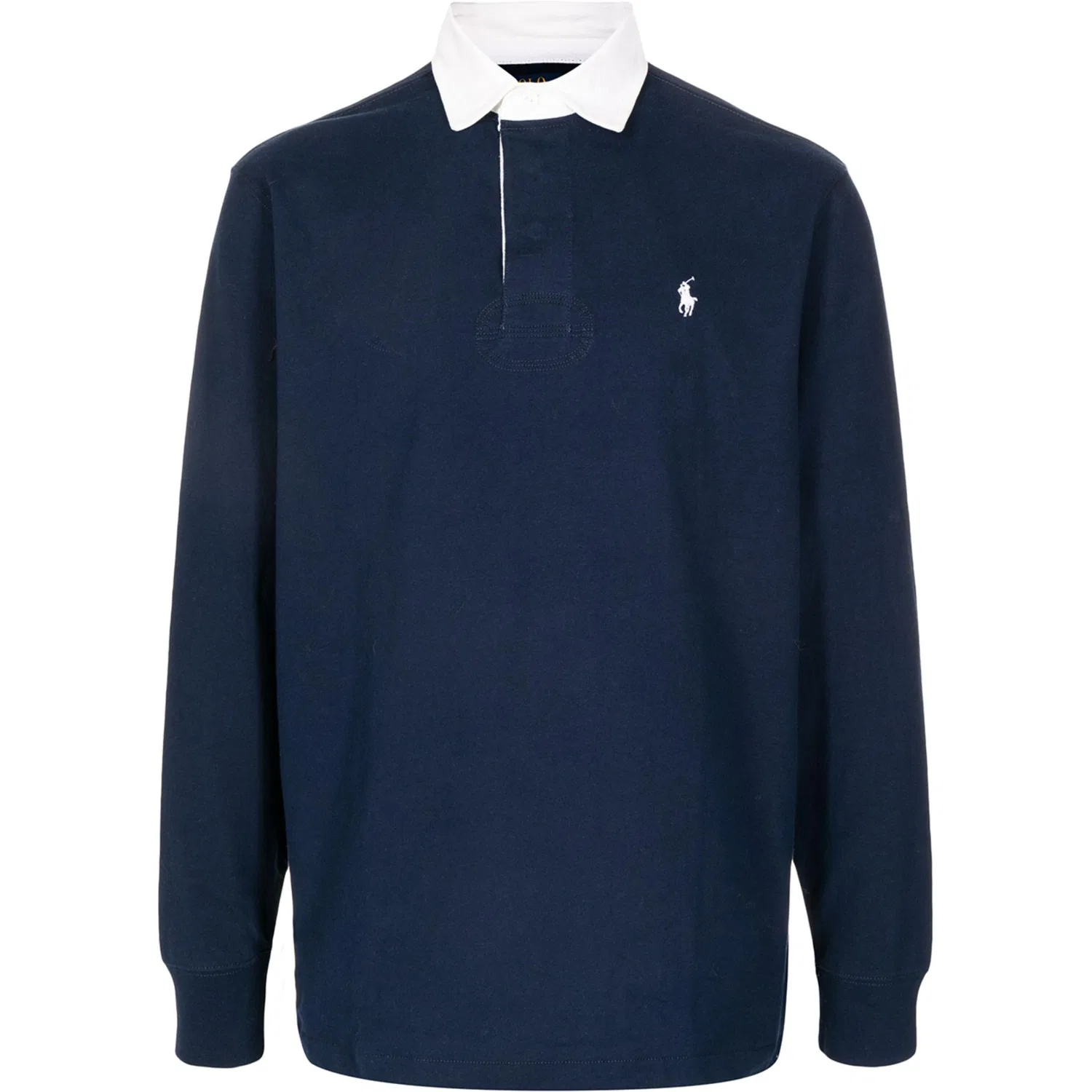 Мужская футболка-поло с длинным рукавом с вышивкой Polo Ralph Lauren, Marine Blue