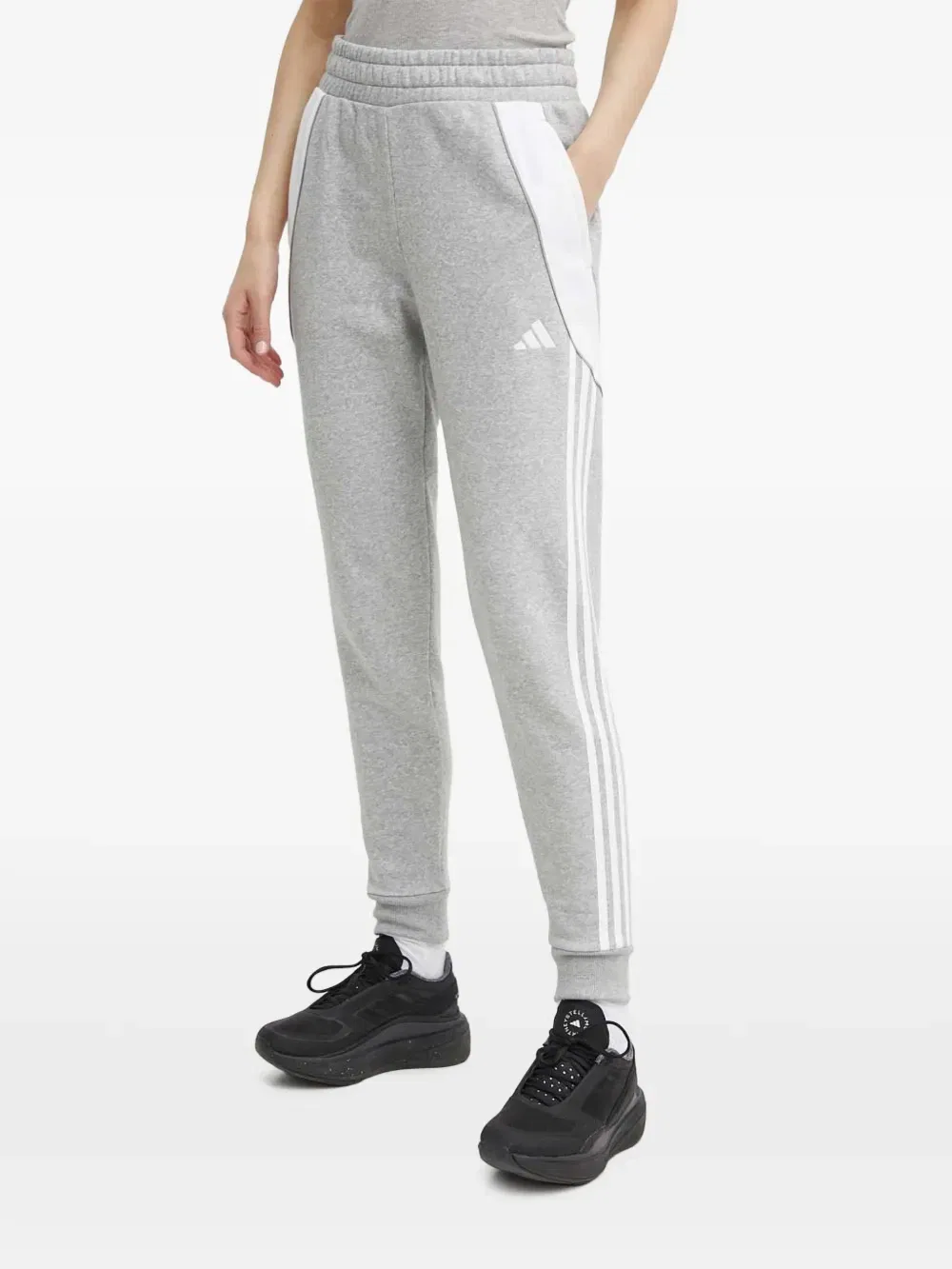 Брюки со вставками и полосками Adidas, серый