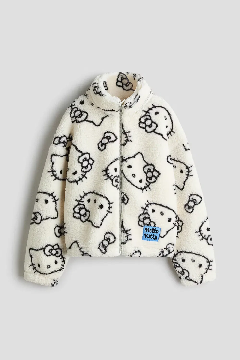 Куртка из плюшевого флиса с декоративным рисунком H&M, Cremefarben/Hello Kitty