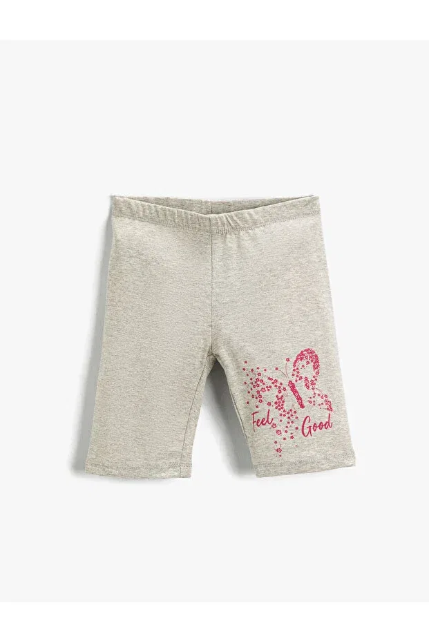 Детские леггинсы для девочек с принтом Butterfly Printed Short Tights Koton, Gray 023