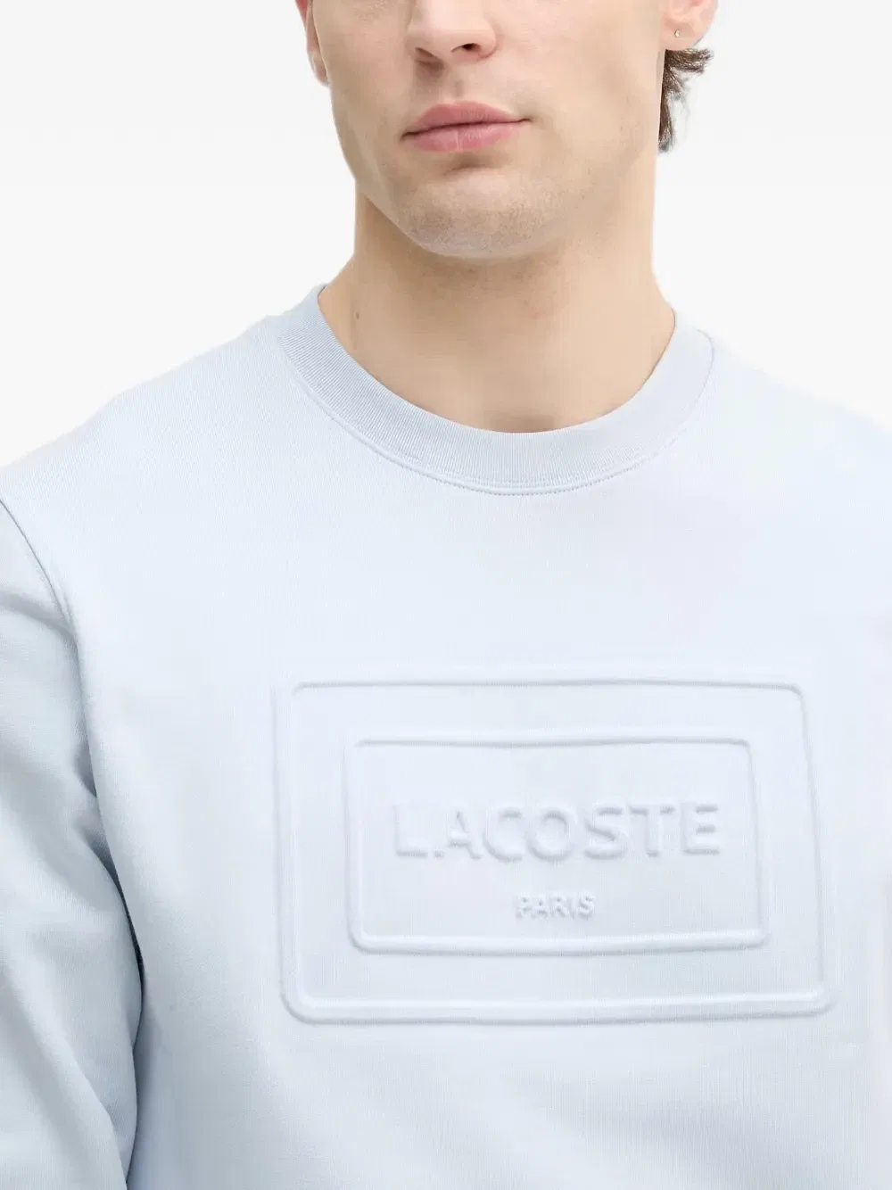 Джемпер Lacoste, с тисненой нашивкой-логотипом, синий — фото 4