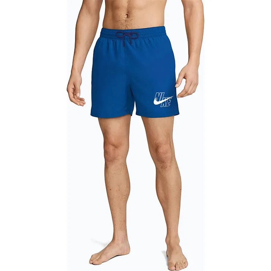 Пляжные шорты с быстросохнущей ткани, модель Swim Logo 5" Volley, Nike, Синий — фото 4