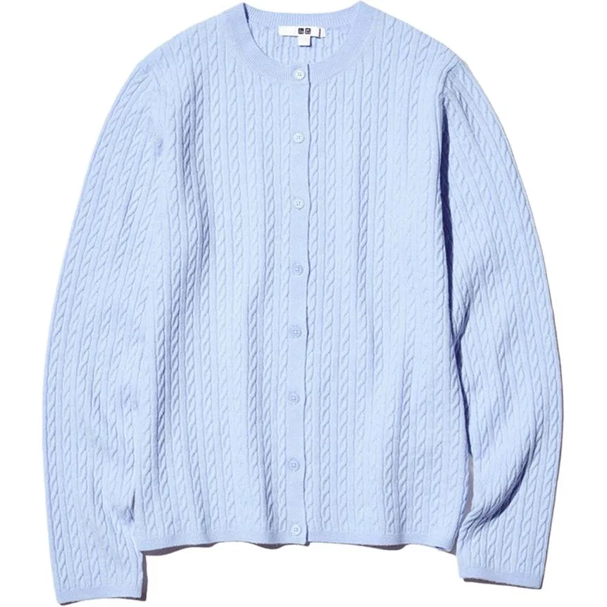 Трикотаж Light Blue с круглым вырезом, UNIQLO
