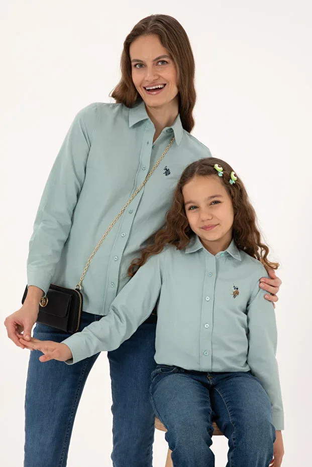 Женская рубашка с длинным рукавом U.S. Polo Assn., Mint — фото 2
