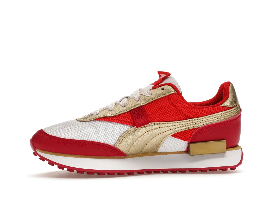 Детские кроссовки Lifestyle Puma Future Rider Glitz (GS) Puma, White/Persian Red/Team Gold — фото 3