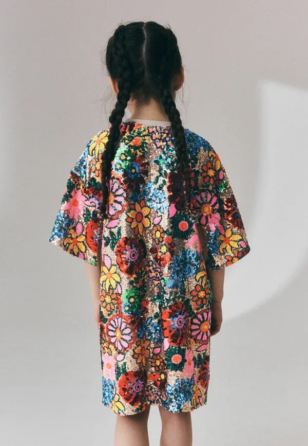 Платье с флоральным принтом Day dress Next, multi pink, розовый — фото 3