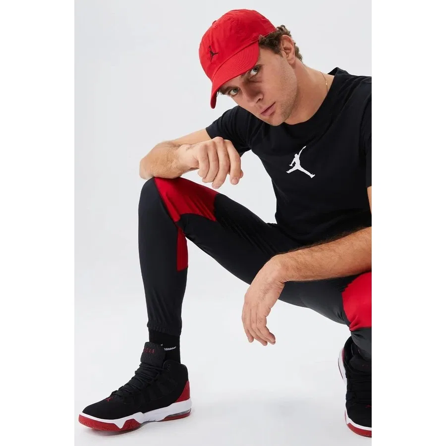 Мужская футболка с графическим принтом Jordan Jumpman Crew Dri-FIT Nike, Черный — фото 3