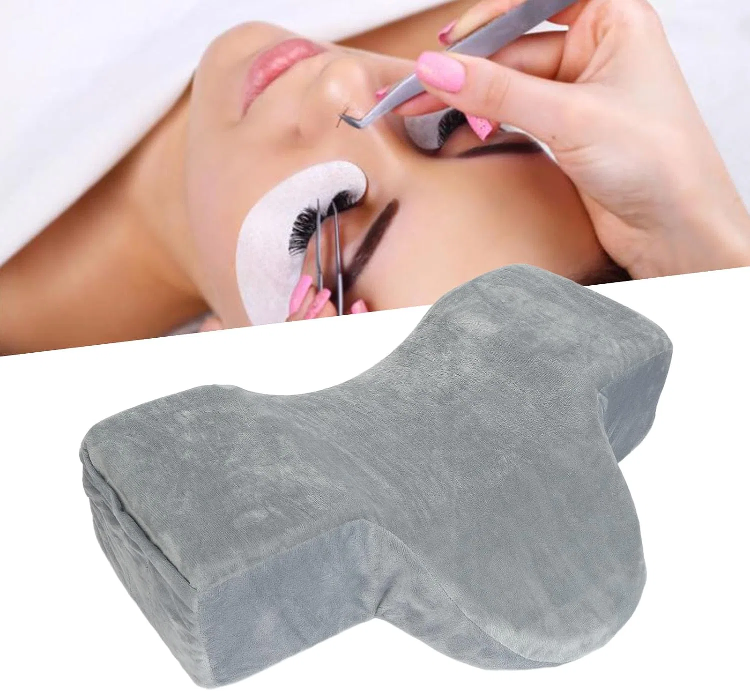 Подушка для ресниц Memory Foam, U-образная, KUIDAMOS, 48x20x12 см — фото 4
