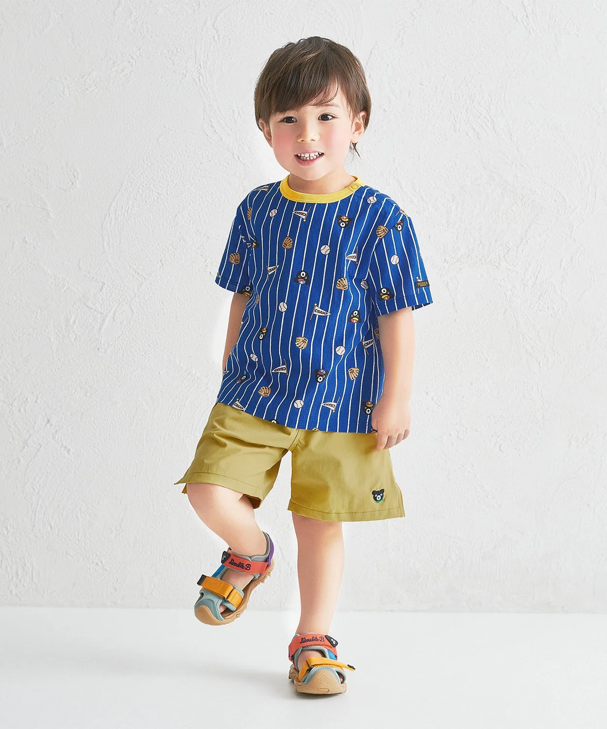 Детские шорты с принтом, модель D-Basic DOUBLE_B, Saks Blue — фото 3