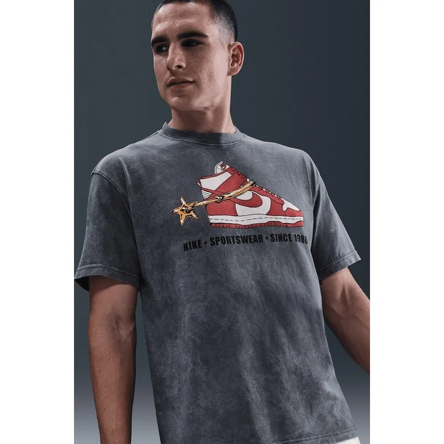 Футболка с принтом M90 Vintage Stirrup Nike, Антрацитовый