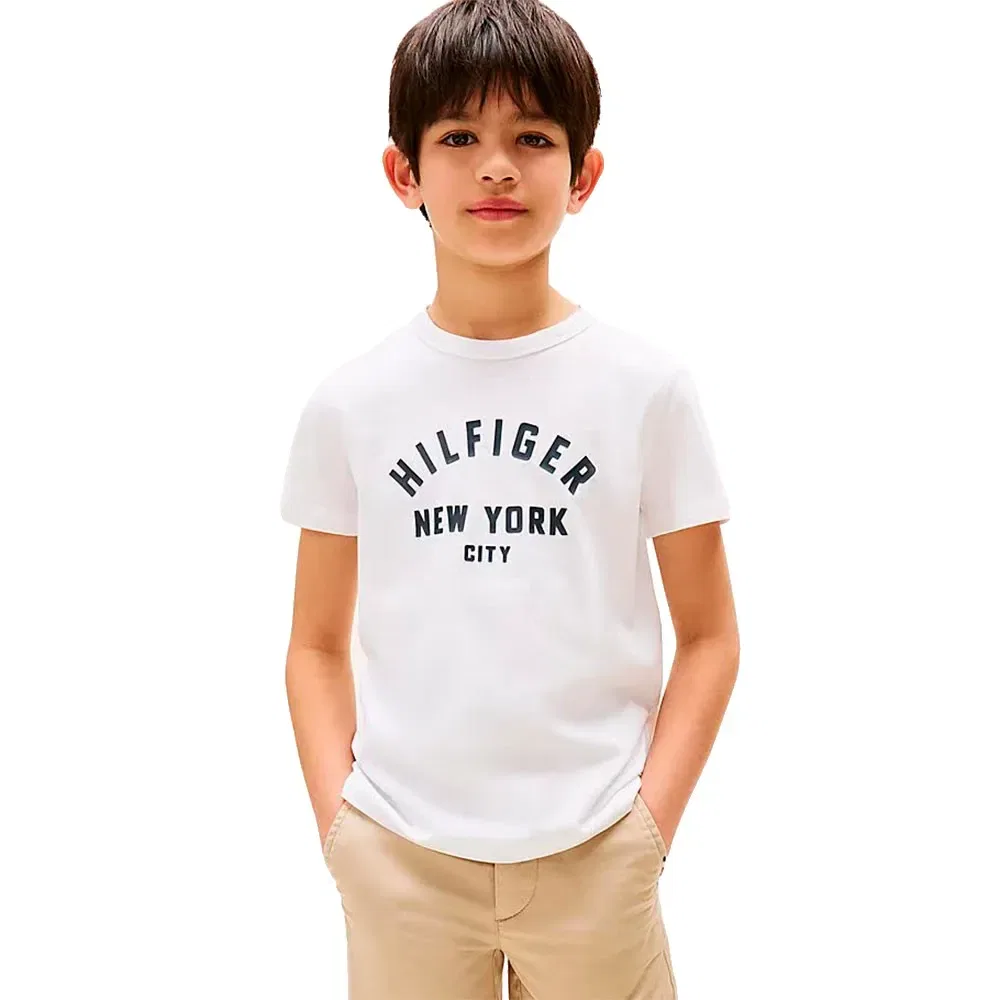 Детская футболка с принтом Curved Graphic Tommy hilfiger, White