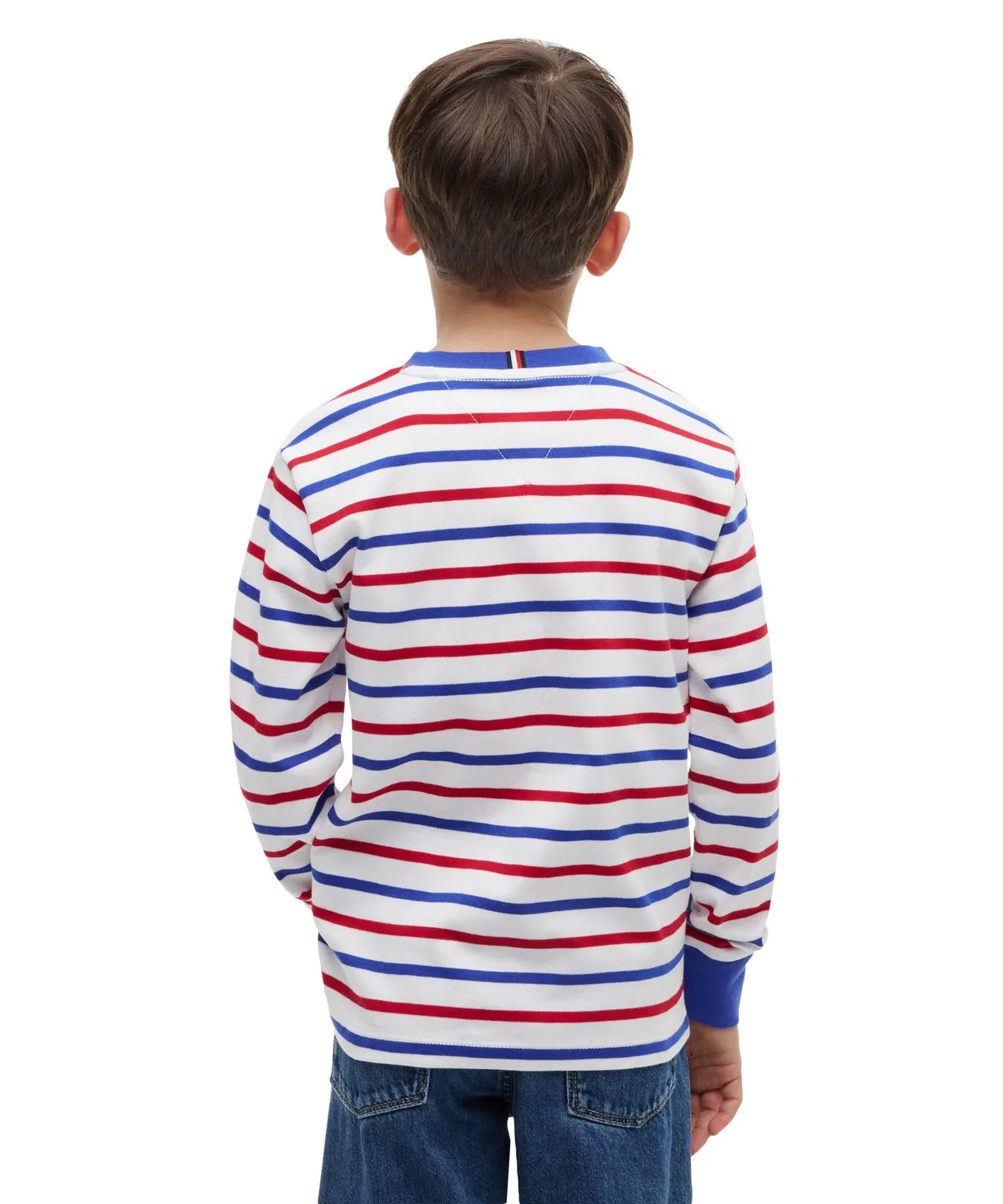Детская футболка с длинным рукавомв полоску TOMMY HILFIGER, Red — фото 4