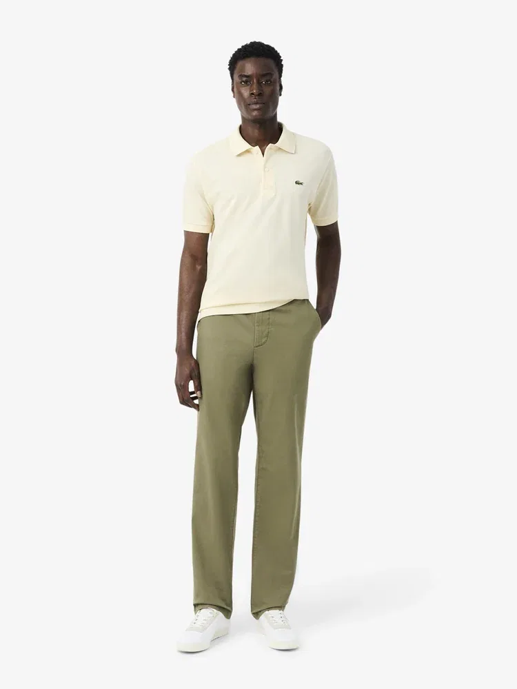 Чиносы Lacoste Regular Fit, классические брюки, хаки